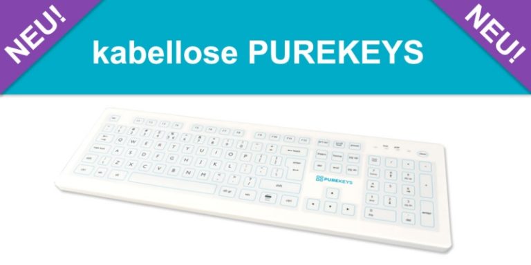 Die neue kabellose Purekeys Hygienetastatur