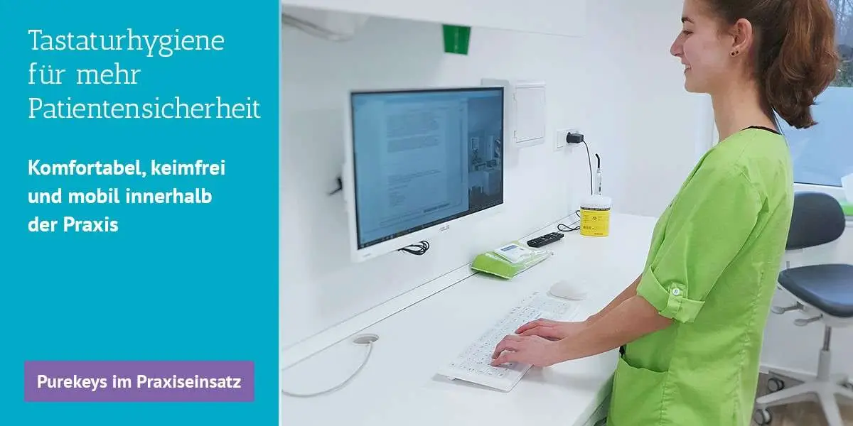Mehr Patientensicherheit beim Zahnarzt: medizinische Tastaturen von PUREKEYS