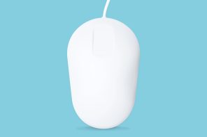 Purekeys desinfizierbare Computermaus in weiß - Kabelgebunden, Touch Scroll, 50065