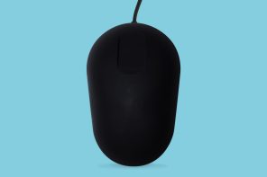 Purekeys Hygienische Computermaus - USB-Kabel, Touch Scroll, Schwarz, 40265