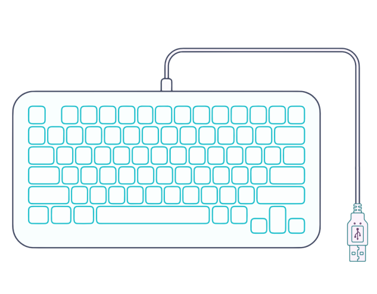 Symbol PK Tastatur USB Kabel
