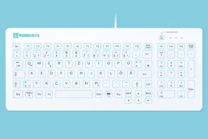 Purekeys Hygienetastatur 400 – kompakt, USB-Kabel