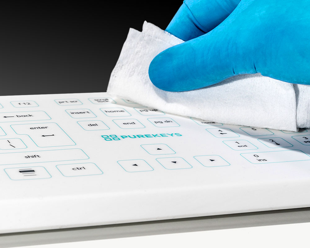 Einfache Desinfektion und leichte Bedienbarkeit: Erfahrungsbericht der Zahnarztpraxis Dr. Merten 4 Purekeys 50004900 Wischdesinfektion der Hygienetastatur